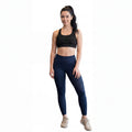 Midnight Grid Sports Bra & Leggins