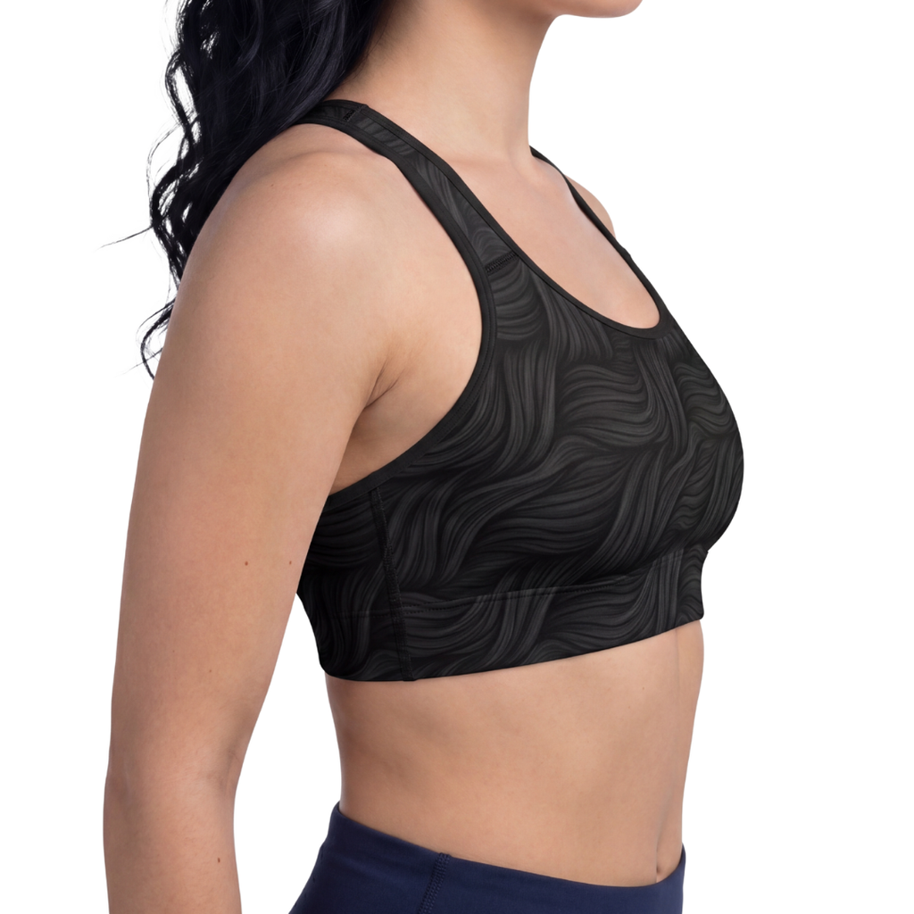 Midnight Grid Sports Bra & Leggins Set