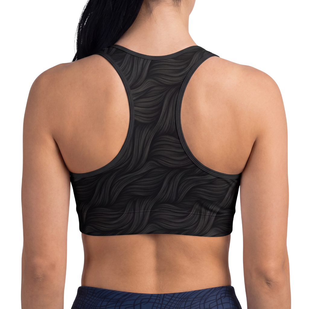 Midnight Grid Sports Bra & Leggins Set